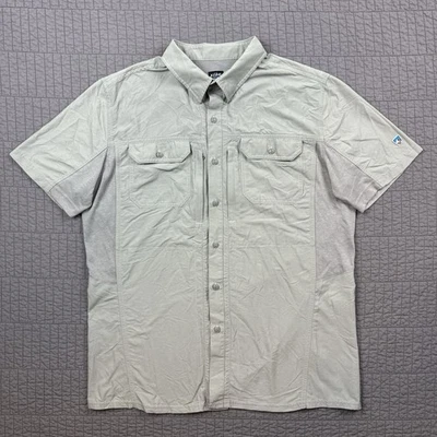 Kuhl Shirt Men's Medium Gray Airspeed Short Sleeve Button Up Vented Outdoors - Image 1 of 4