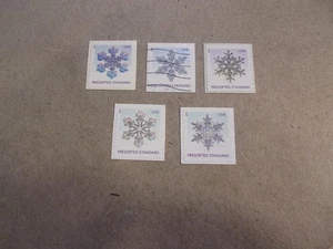 USA Used, 2013 Issue, Scott #4808-12 Snowflakes (Set of 5) - Picture 1 of 1