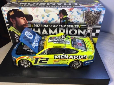 SIGNED 1:24 Ryan Blaney #12 MENARDS / DUTCH BOY 2023 CHAMPIONSHIP NASCAR w/ COA - Image 1 of 4