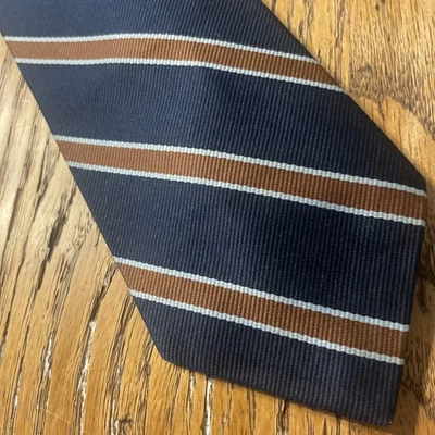 Vintage 60s 70s Tie Rack Striped Tie USA Made Necktie Polyester Extra Long - Image 1 of 4
