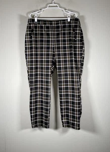 Ashley Stewart Anzughose Damen 20 hoher Bund mehrfarbig kariert Gummibund - Bild 1 von 14