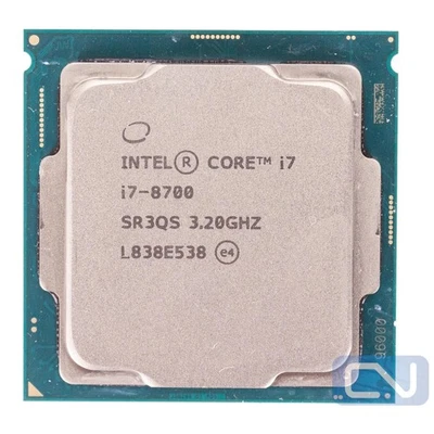 Procesador CPU Intel Core i7-8700 3,2 GHz 12 MB 8GT/s SR3QS LGA1151 Clean Pull Foto 1 de 2