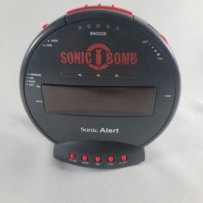 Sonic Alert Sonic Bomb Alarm Clock With Power Cord - NO BED SHAKER, No PowerCord - Image 1 of 4