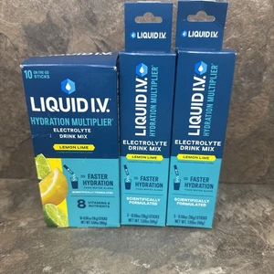 Liquid I.V. Hydration Multiplier Electrolyte Lemon Lime IV 16 Sticks New Sealed - Picture 1 of 13
