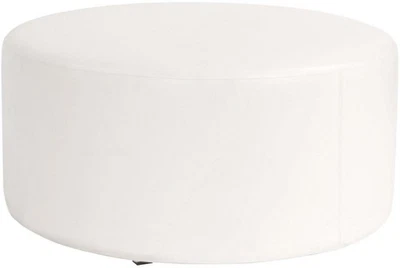 Cubierta otomana redonda Howard Elliott HEOF94641 Florie - solo cubierta - blanca Foto 1 de 4