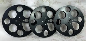 Vintage 9.5mm Film Reel Spools x 3, 6.5", 300ft, 1940’s - Picture 1 of 6
