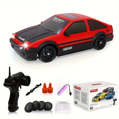 Remote Control Drift Car – 14KM/H High Speed, LED Glow, Rechargeable Battery, St - Image 1 of 4