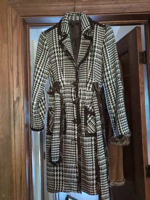 Abrigo ligero de pata de gallo/espiga ECI New York mezcla de lana y acetato Foto 1 de 4