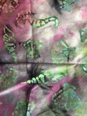 Vintage Batik Seahorse And Shell Fat Quarters - Image 1 of 3