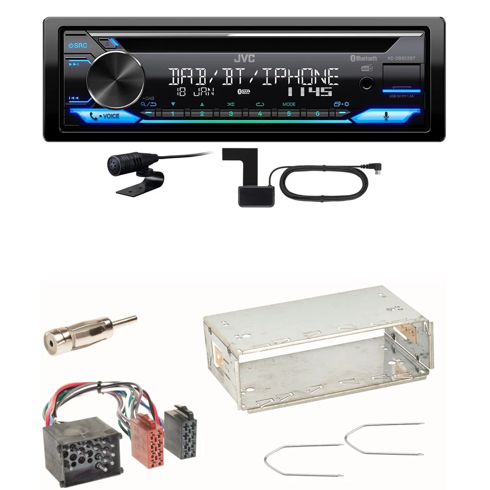 JVC KD-DB922BT Bluetooth Digitalradio USB CD Einbauset für BMW 3er E36 Z3 - Bild 1 von 1