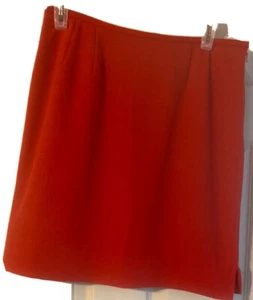Kasper Petite Skirt Size 4P Lined Red Silk Pencil Skirt - Picture 1 of 5