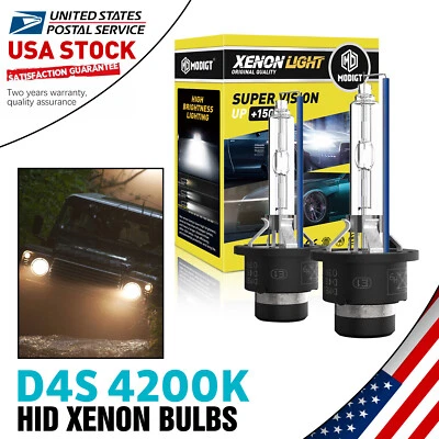 2X D4S Xenon HID Headlight Bulbs 4200K White 42402 For Toyota Land Cruiser 2016 — 第 1/4 张图片