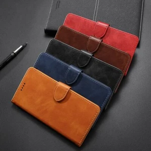 For iPhone 11 13 Pro Max Wallet Flip Leather Case Card Shockproof Business Cover - Picture 1 of 14