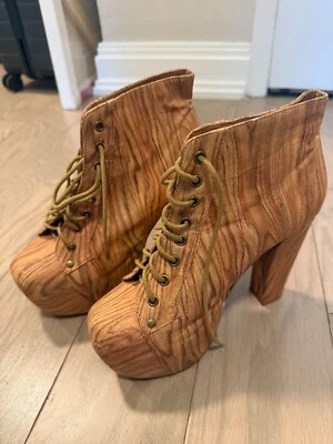 jeffrey campbell boots 7 brown lita - Image 1 of 3