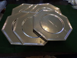 WMF Satz große schwere Platzteller achteckig für 6 Personen in Cromargan TOP! - Bild 1 von 7