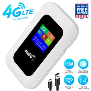 Unlocked LTE 4G Mini Portable Wireless WiFi Router Mobile Broadband MIFI Hotspot - Picture 1 of 20