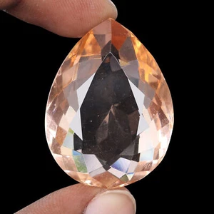 Facettierter Rosa Topas 74,85 Ct. Brillant Topas Edelstein im Birnenschliff für Anhänger - Bild 1 von 5
