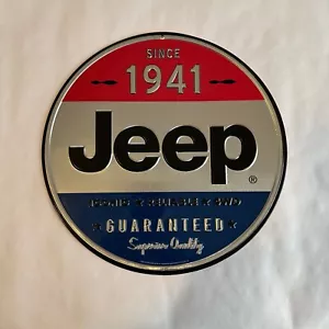 Since 1941 Jeep Round Metal Sign Wall Home Garage Bar Plaque Decor - Bild 1 von 6