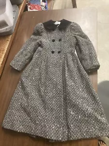 rothschild gray pink black tweed vintage long coat size 10 (Z1) - Picture 1 of 11