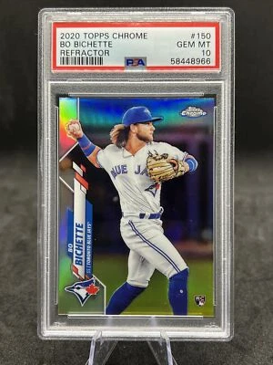2020 Topps Chrome Refractor Bo Bichette #150 PSA 10 GEM MT Rookie RC - Image 1 of 2