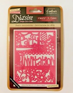 Crafter’s Companion Die’sire Party Invitation Metal Die Create a Card Arts - Picture 1 of 2
