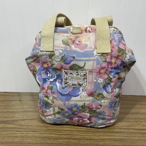 Vintage Carters White Blue Pink Green Floral Baby Vinyl Diaper Bag - Picture 1 of 15