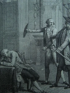 Estampe Gravure Ancienne   Le Père De Famille.   Diderot - Imagen 1 de 2