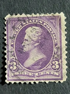 Vintage Scott #? US 1890 3c Jackson Bank Note Stamp Used - #4759 - Picture 1 of 2