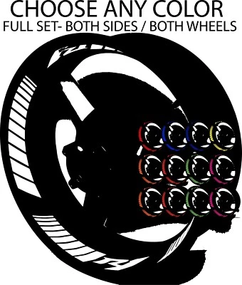 CALCOMANÍAS DE LLANTA INTERIOR YAMAHA YZF R1 RAYAS DE RUEDA GRÁFICOS GP PEGATINAS CINTA CUALQUIER COLOR Foto 1 de 4