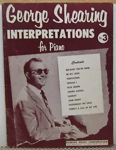 George Shearing Interpretaciones para piano nº 3 - Robbins Music 1954 - Imagen 1 de 4
