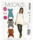 Mccall's Misses Easy Knit Tunic Top Handkerchief Hem Sew Pattern M6398 Size 8-16