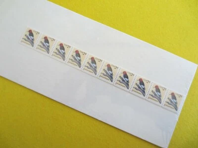 DOC Scott #3045 Pájaro carpintero pelirrojo 2¢ 1999 tira de 10 total 25 PNC 2's MNH XF Foto 1 de 4