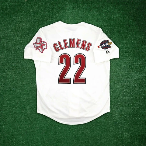 Roger Clemens 2005 Houston Astros World Series Men's Alternate White Jersey Cover