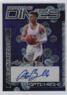2022-23 Leaf Optichrome Dropping Dimes Blue Kaleidoscope /4 Alex Barcello Auto - Image 1 of 2