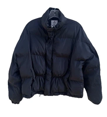 Chaqueta acolchada negra UNIF x Urban Outfitters para mujer MEDIANA de gran tamaño corta USADA Foto 1 de 3