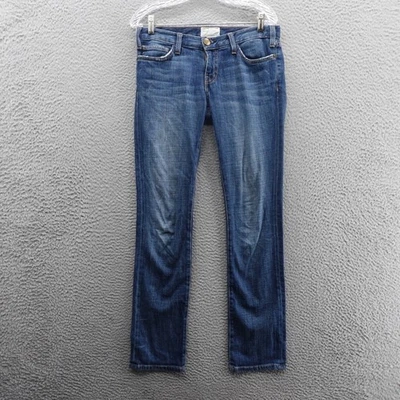 Current Elliott The Straight Leg Jeans Size 27 Blue Medium Wash Womens Low Rise - Image 1 of 4
