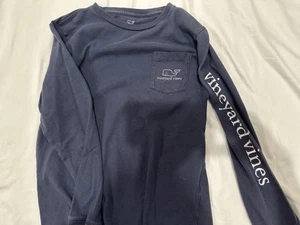 Boys Vineyard Vines Blue Long Sleeve Shirt Small 8/10 - Picture 1 of 5