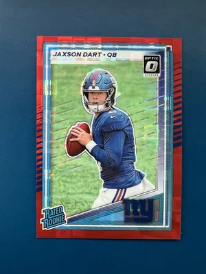 2025 Panini Donruss Rookie Jaxson Dart #400 Optic Preview Red Pandora Prizm (RC) - Image 1 of 2