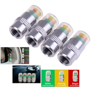 4X detecting pressure indicator tire monitor car alarm visible caps KQB`sf - Picture 1 of 11