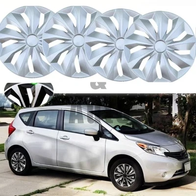 Cover Full Hub Cap fit R15 Tire &Steel Rim For Nissan Versa Note 14-19 Silver - Imagem 1 de 4