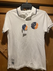 Lacoste Roland Garros Niños Niños Blanco Tenis Camisa Juego Juego Talla 14 Raro - Imagen 1 de 6