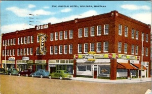 BILLINGS, MONTANA - THE LINCOLN HOTEL - 1948 VINTAGE POSTCARD - Imagen 1 de 2