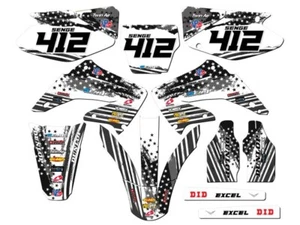 2004-2012 CR 250 R MERICA gris Senge kit de gráficos compatible con Honda - Imagen 1 de 10
