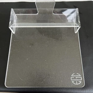 Vintage Clear Acrylic Lucite Snack Cheese /Crackers Server Party Tray w/ handle - Picture 1 of 7