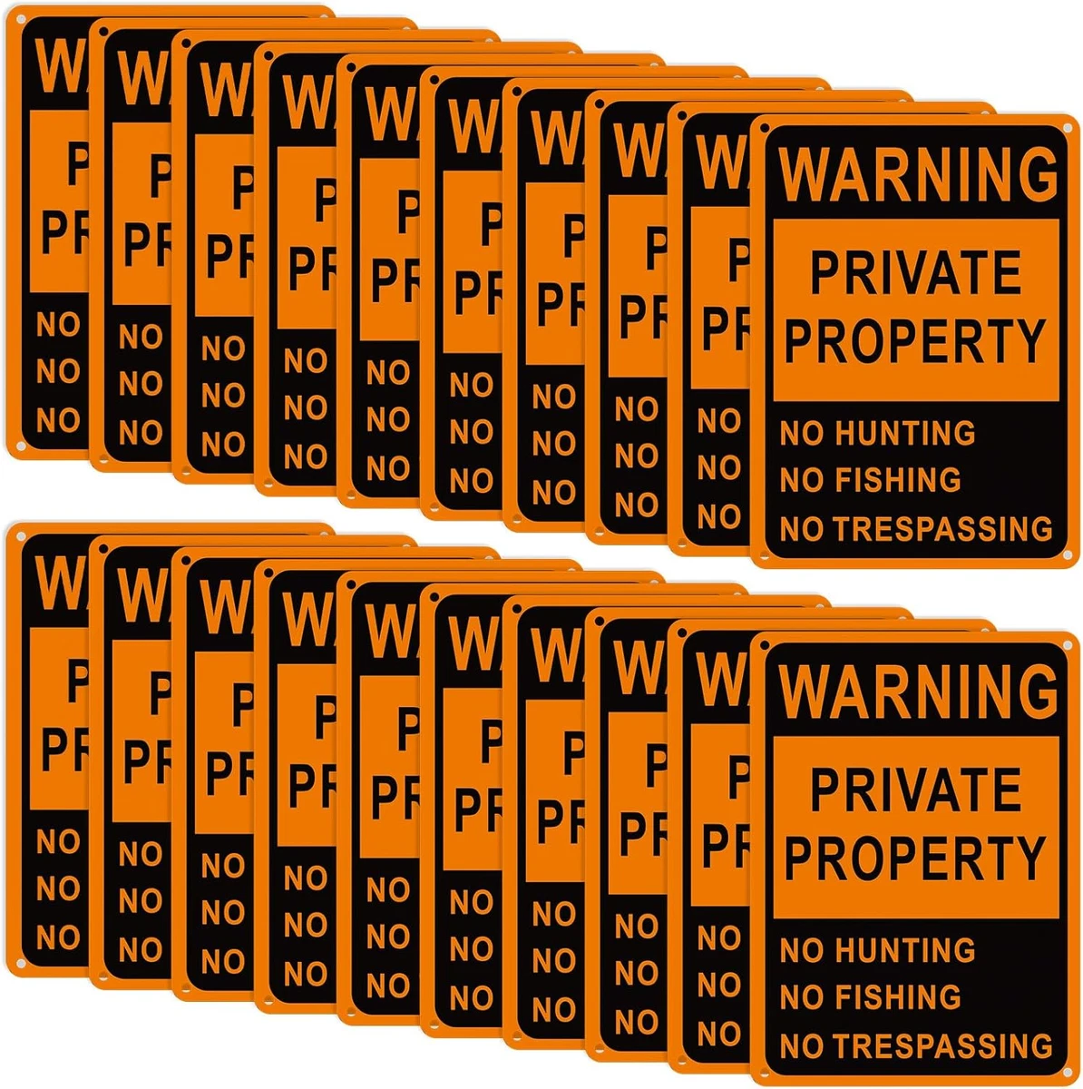 „No Hunting“ Schild Aus Alu – 21,6 X 25,4 Cm, Wetterfest Für Privatgrundstück, Wildschutzgebiet Oder Camping