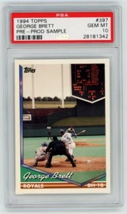 1994 Topps Pre-Production Vertical #397 George Brett KC Royals Gem Mint PSA 10 - Bild 1 von 2