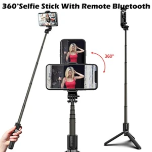 Bluetooth Remote Selfie Stick Tripod Stand Wireless Remote For iPhone Samsung US - Picture 1 of 13