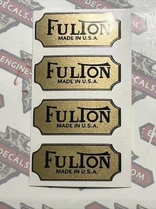 Fulton Made In U.S.A. Decals Gold Metallic reproduction Set 4 - Picture 1 of 1