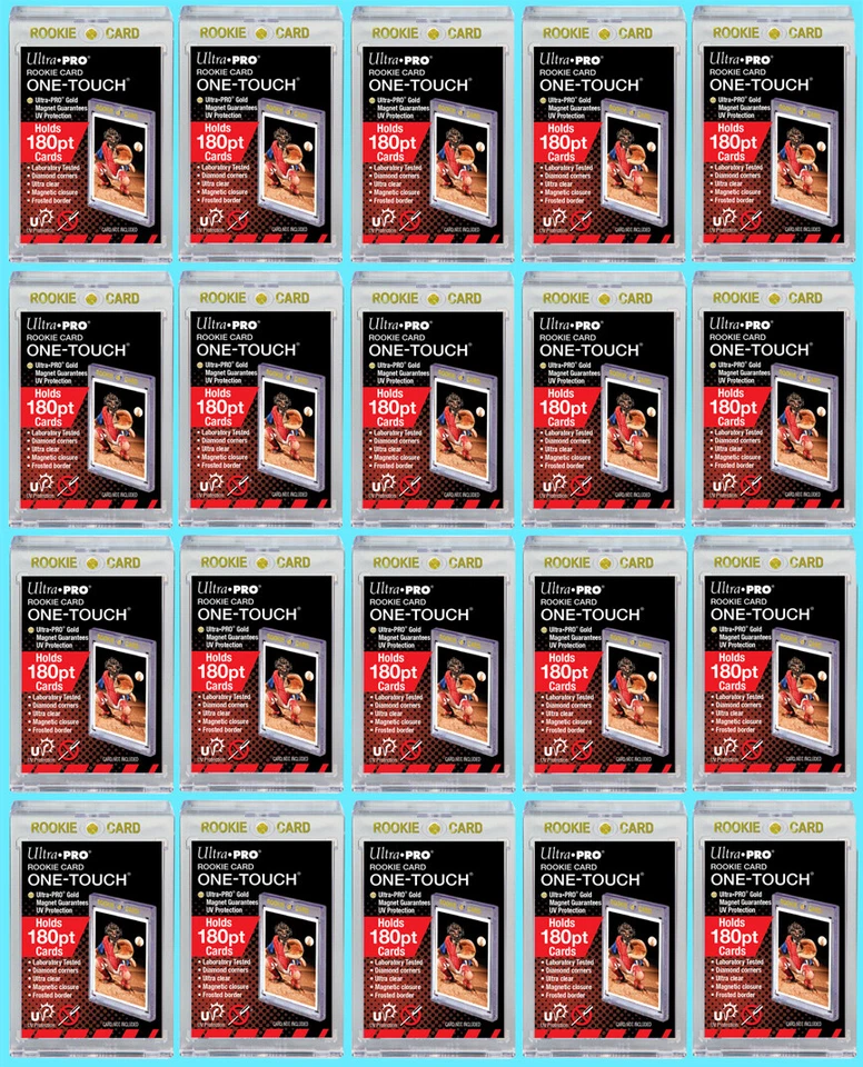 20 Ultra Pro 180pt ONE TOUCH MAGNETIC ROOKIE GOLD UV Card Holder Display Case  - Image 1 of 1