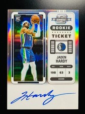 Jaden Hardy 2022-23 Contenders Optic Rookie Ticket Silver Prizm Auto RC